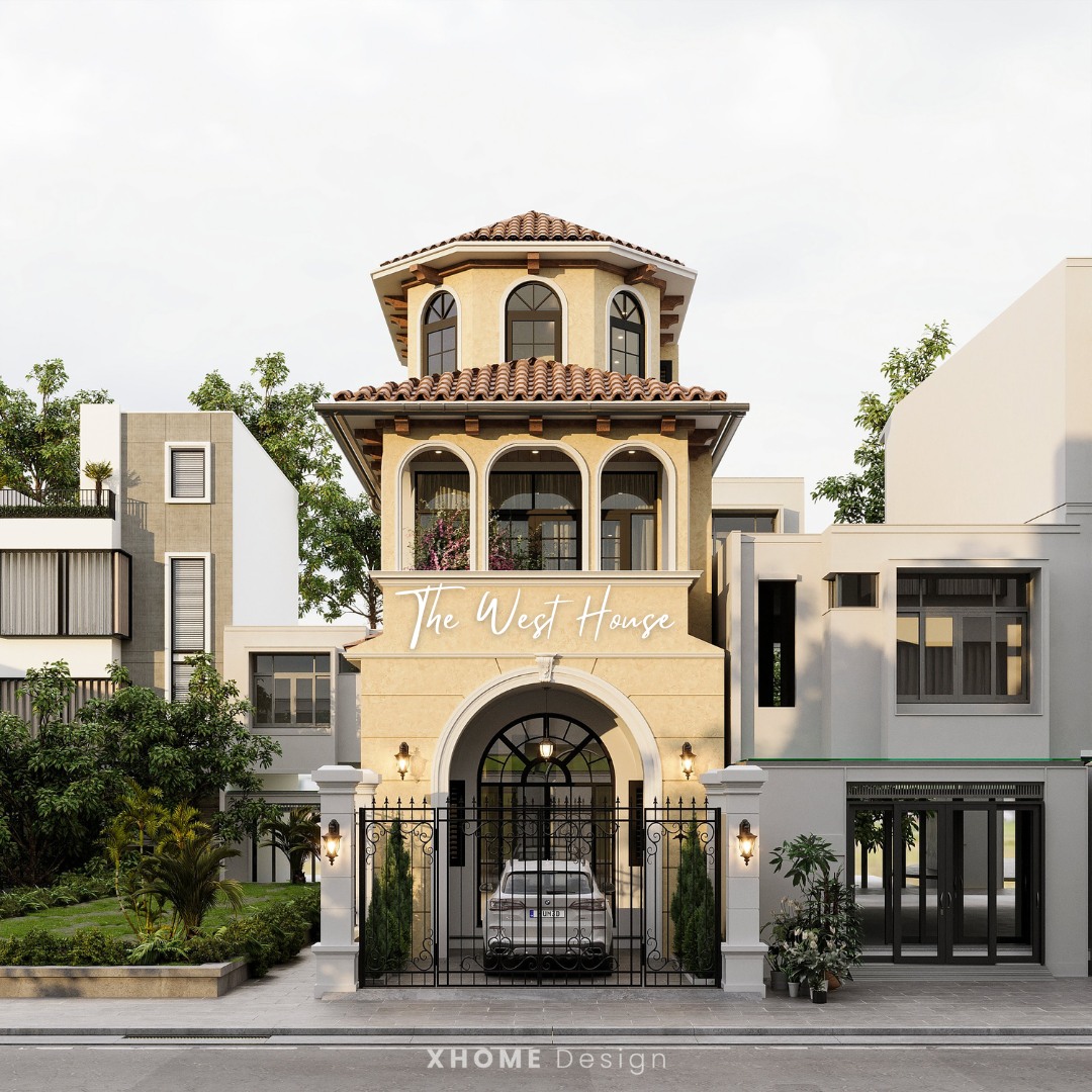 Nhà ống phong cách địa trung hải