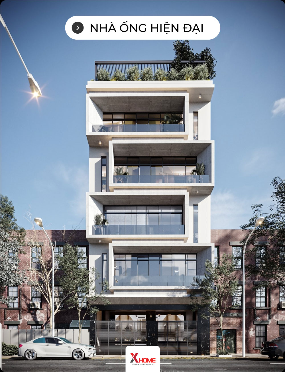 Mẫu thiết kế nhà ống hiện đại đẹp