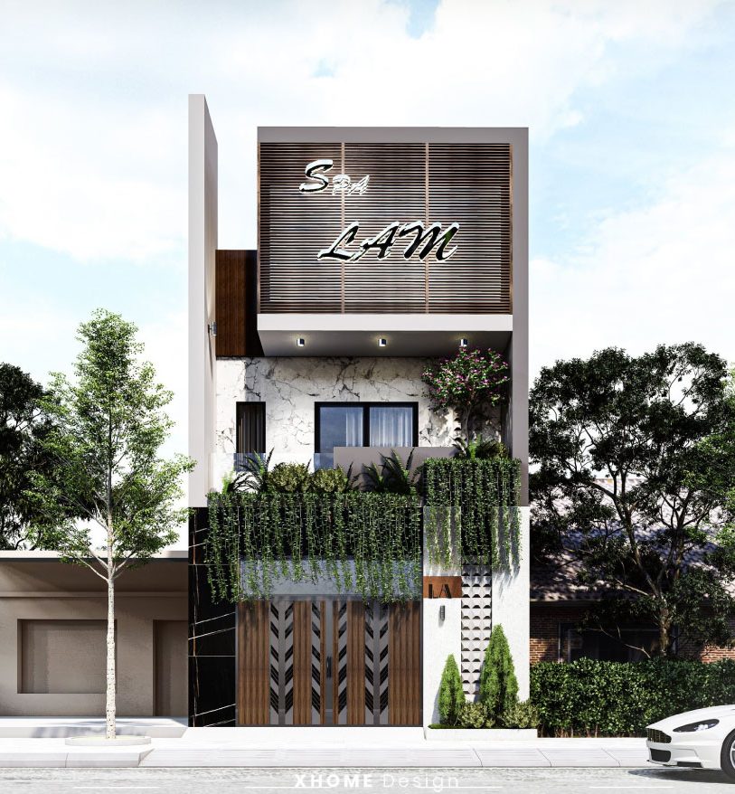 Nhà ống 2 tầng kết hợp spa