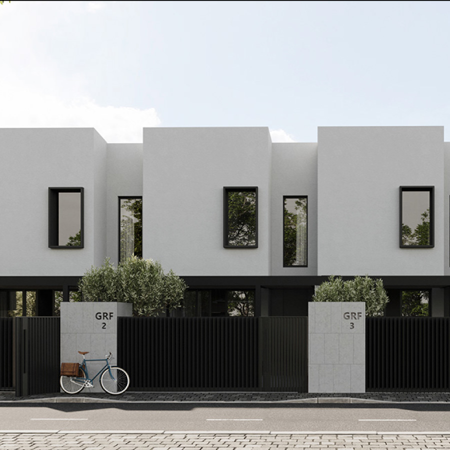 thiết kế nhà ống 2 tầng mái bằng