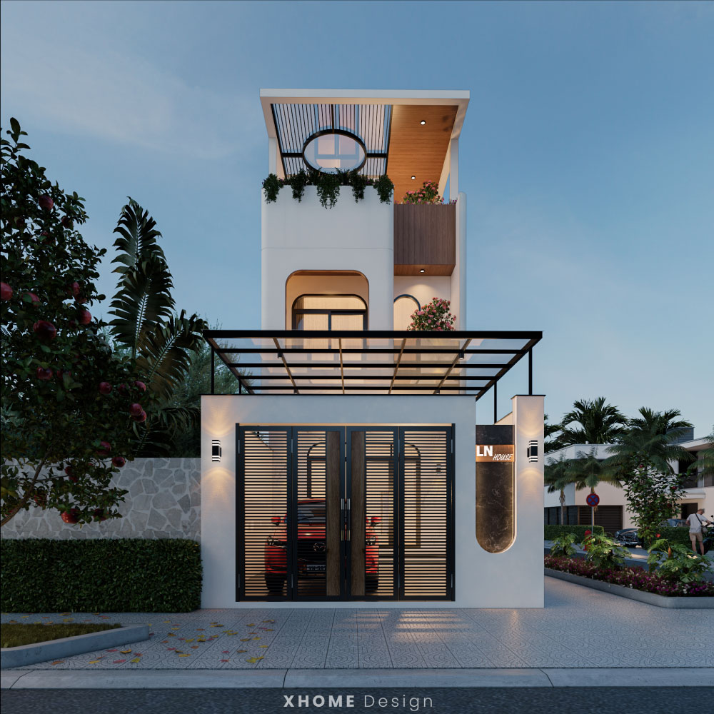 Thiết kế nhà ống 2 tầng 1 tum