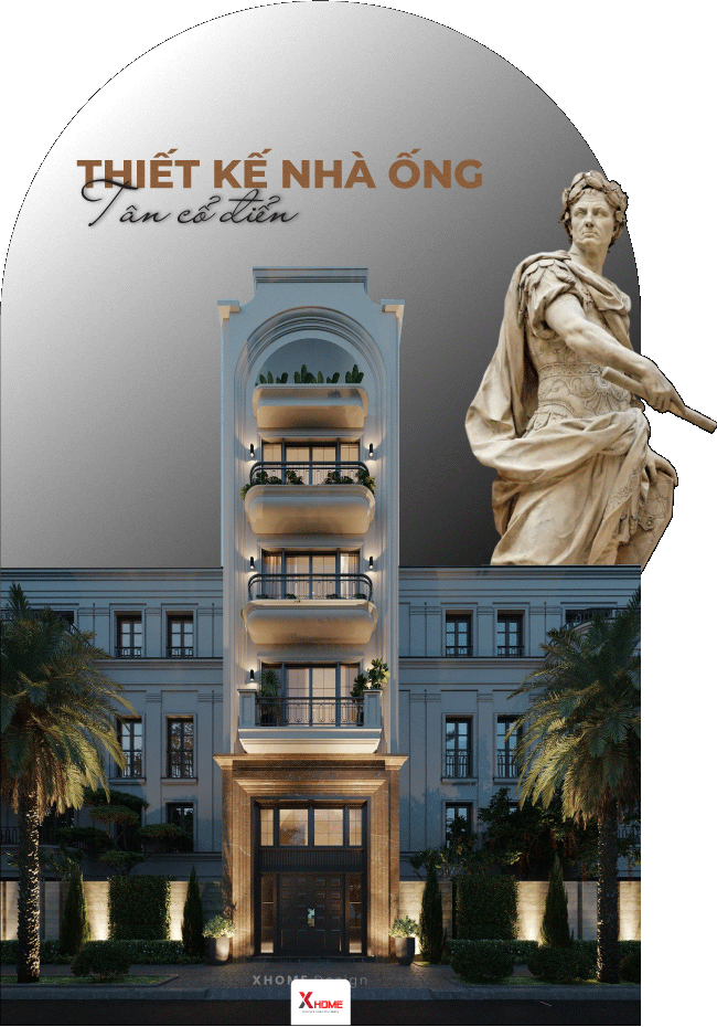 Thiết kế nhà ống tân cổ điển đẹp