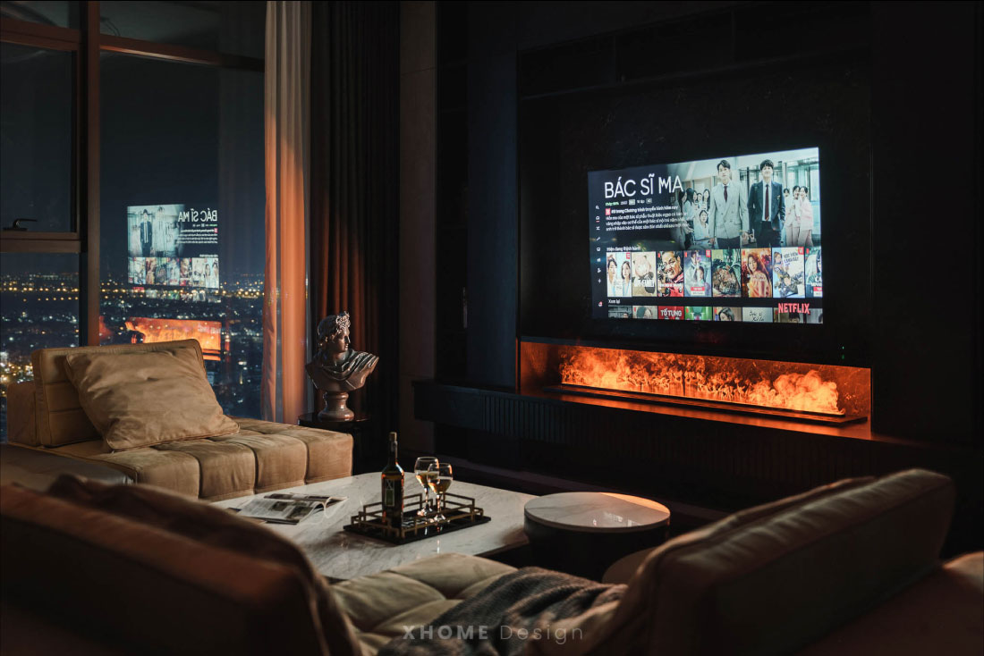 Thi công nội thất căn hộ Penthouse Mipec Riverside 326m2