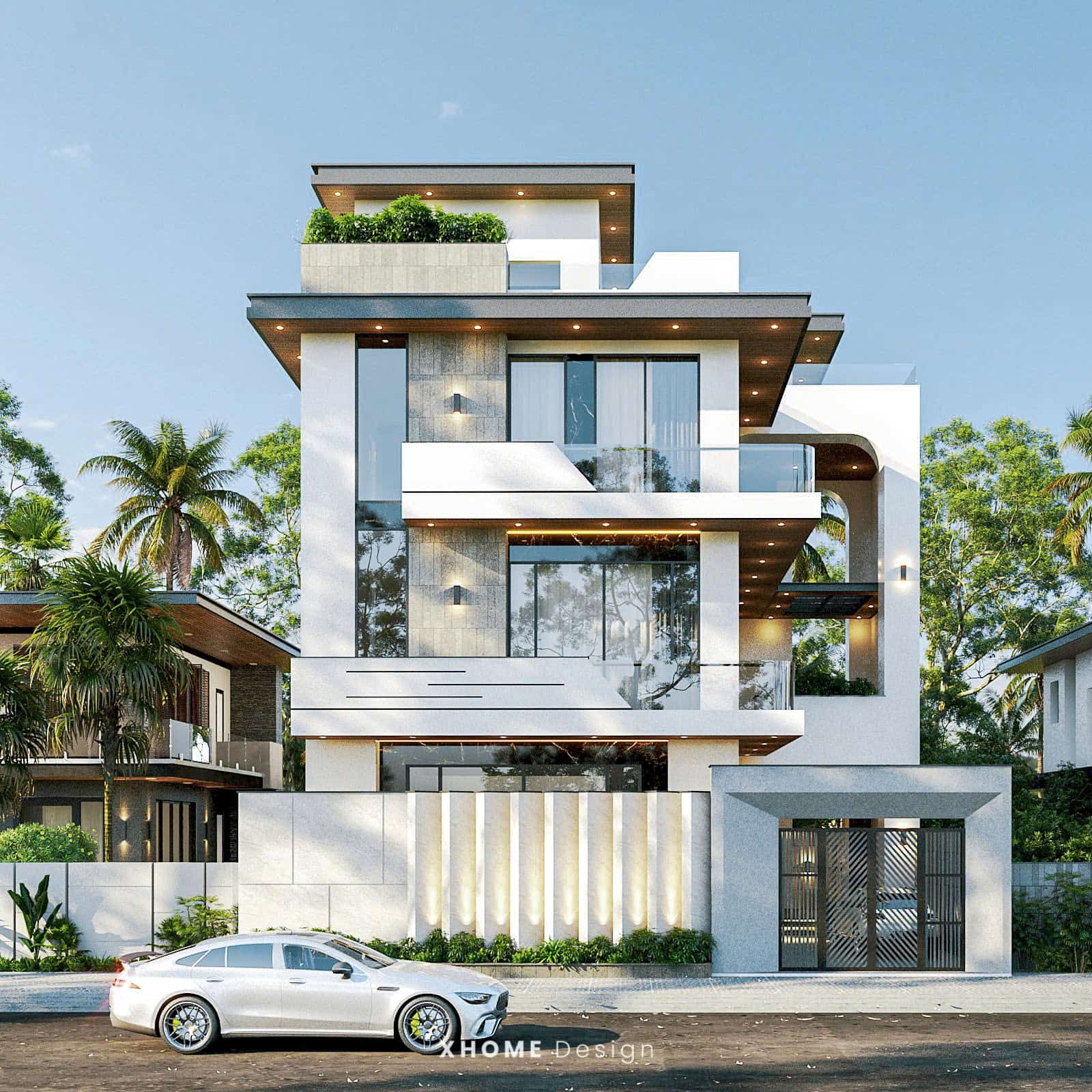 Thiết kế biệt thự mini đẹp, tiện nghi và tối ưu chi phí 21 Biệt thự mini 3 tầng có tum