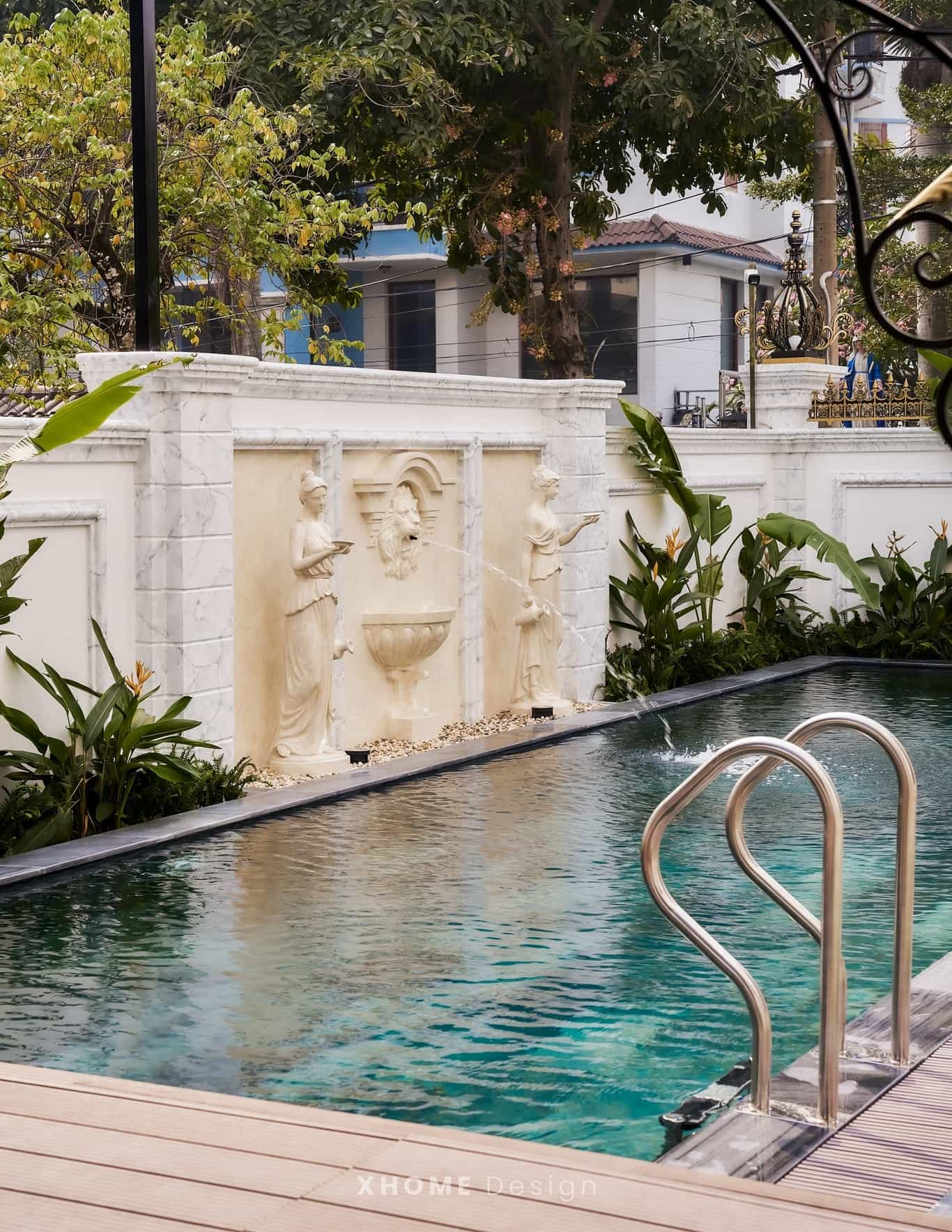 68+ mẫu thiết kế biệt thự hồ bơi đẹp đáng tham khảo 59 Binh Tan Villa dự án mang phong cách tân cổ điển có hồ bơi ấn tượng