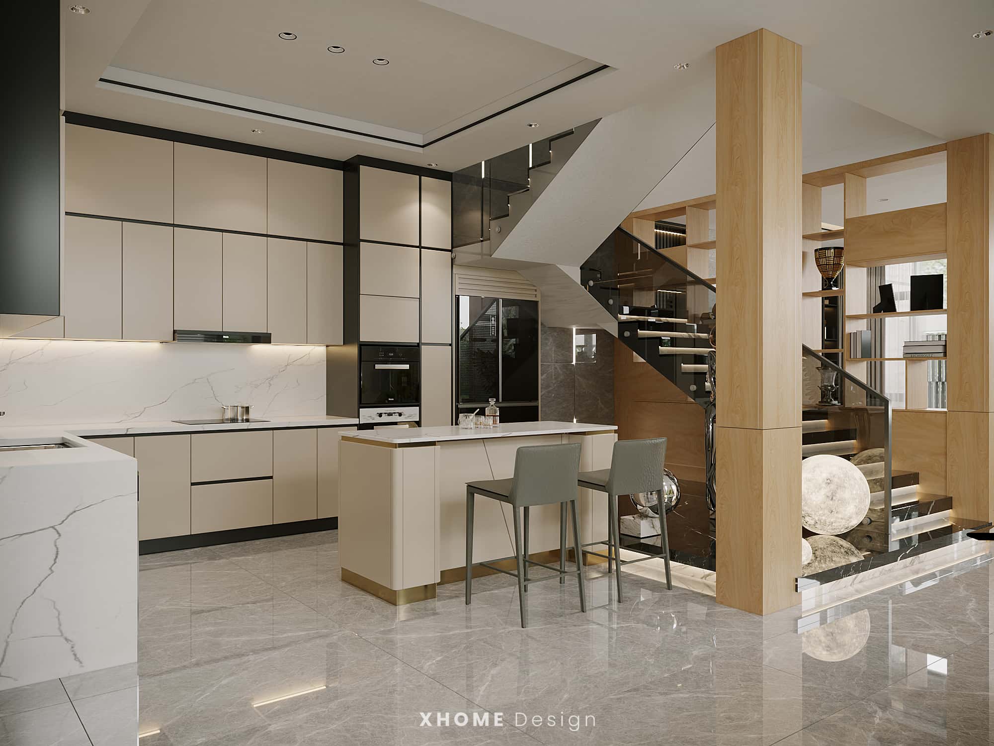 Thiết kế biệt thự mini đẹp, tiện nghi và tối ưu chi phí 39 Đồng bộ về phong cách