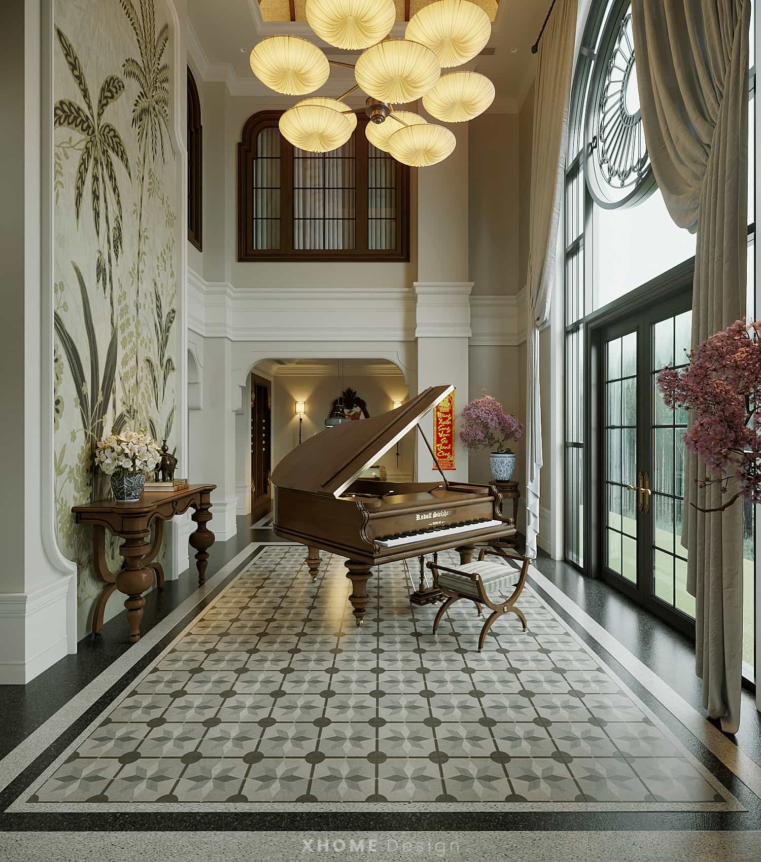 Khu thư giản của biệt thự phong cách Indochine