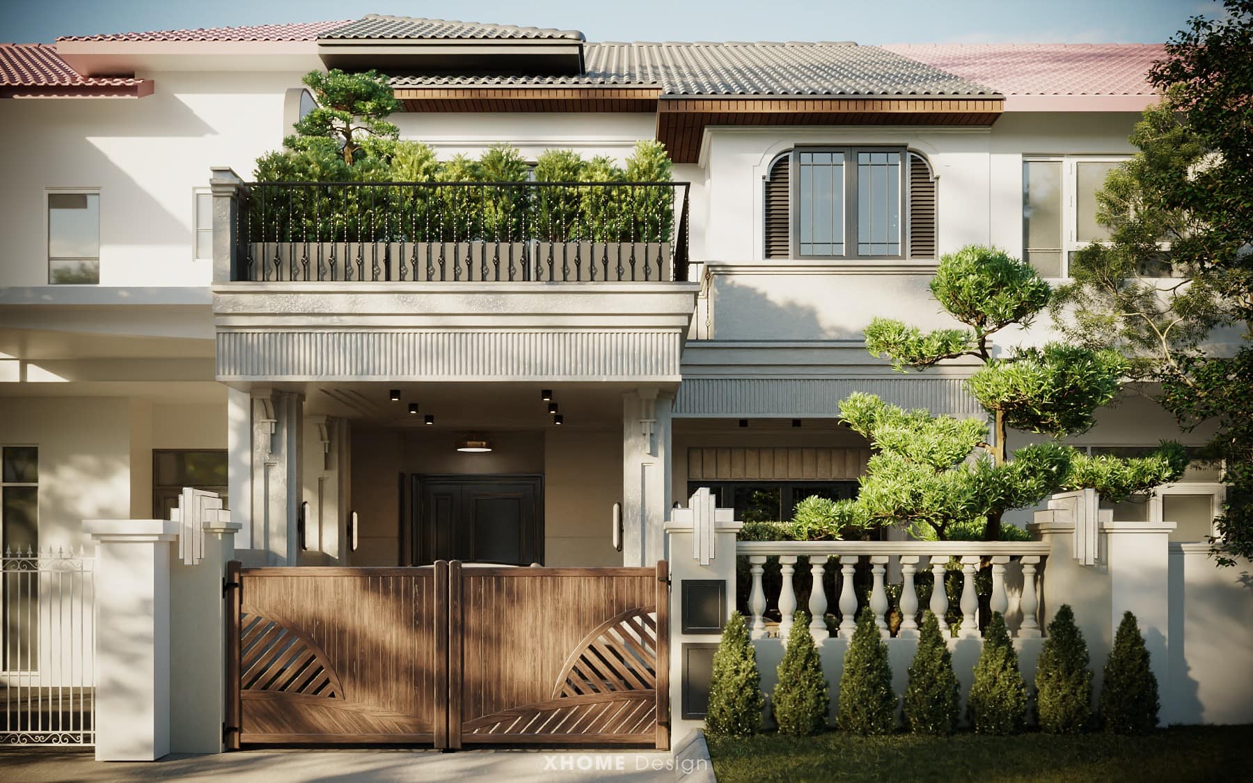 Thiết kế biệt thự mini đẹp, tiện nghi và tối ưu chi phí 11 Mẫu biệt thự mini 2 tầng đẹp