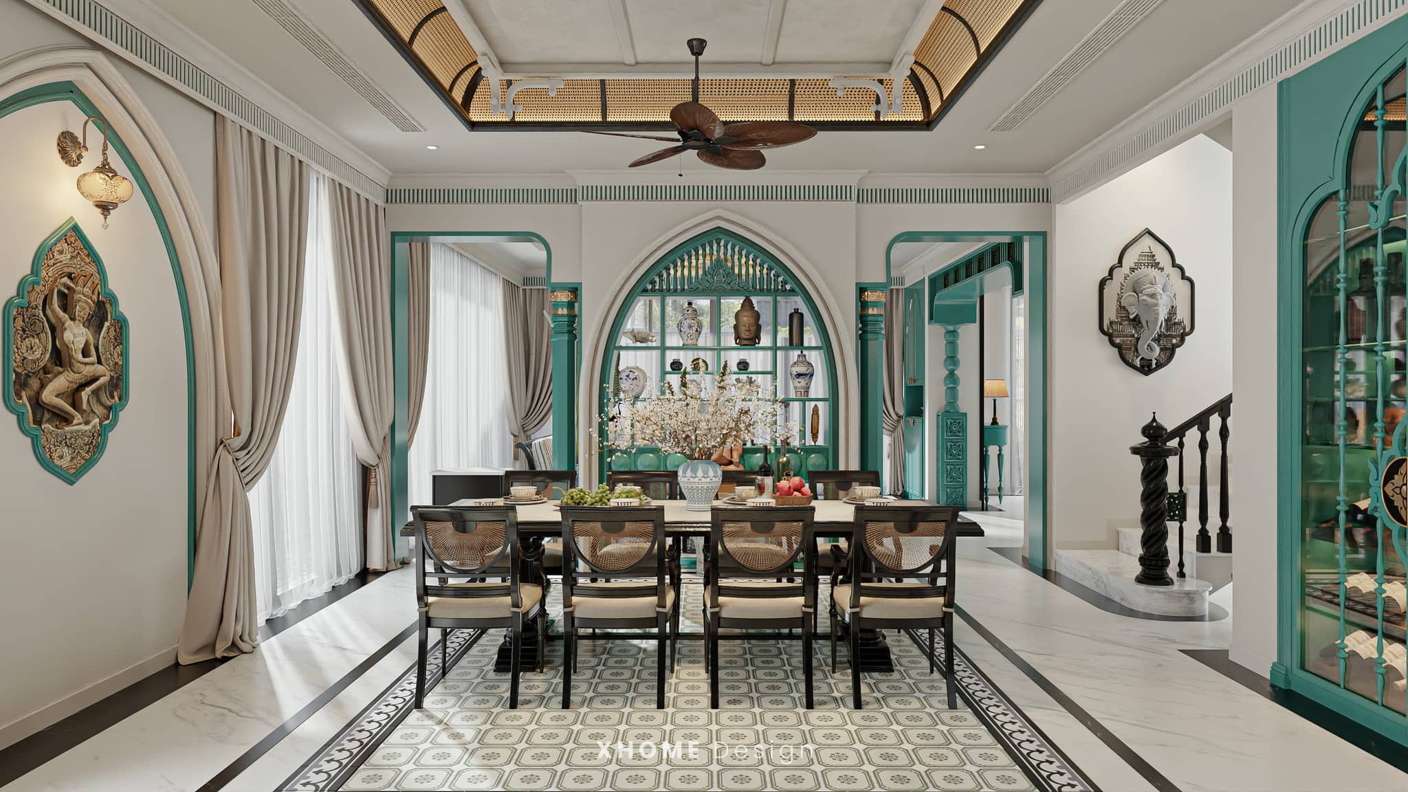 Xu hướng biệt thự Indochine biến tấu nội thất