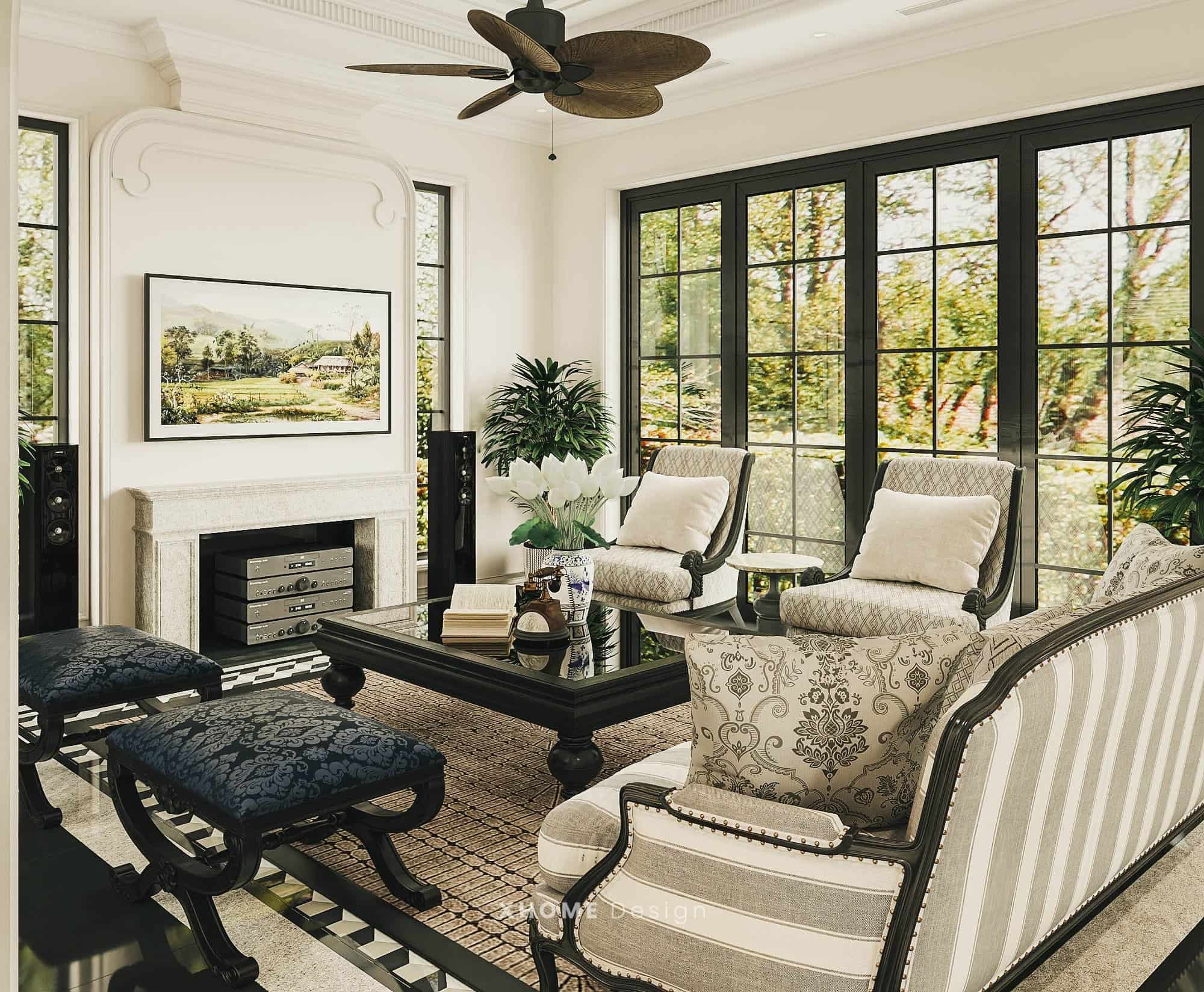 Xu hướng biệt thự Indochine biến tấu nội thất