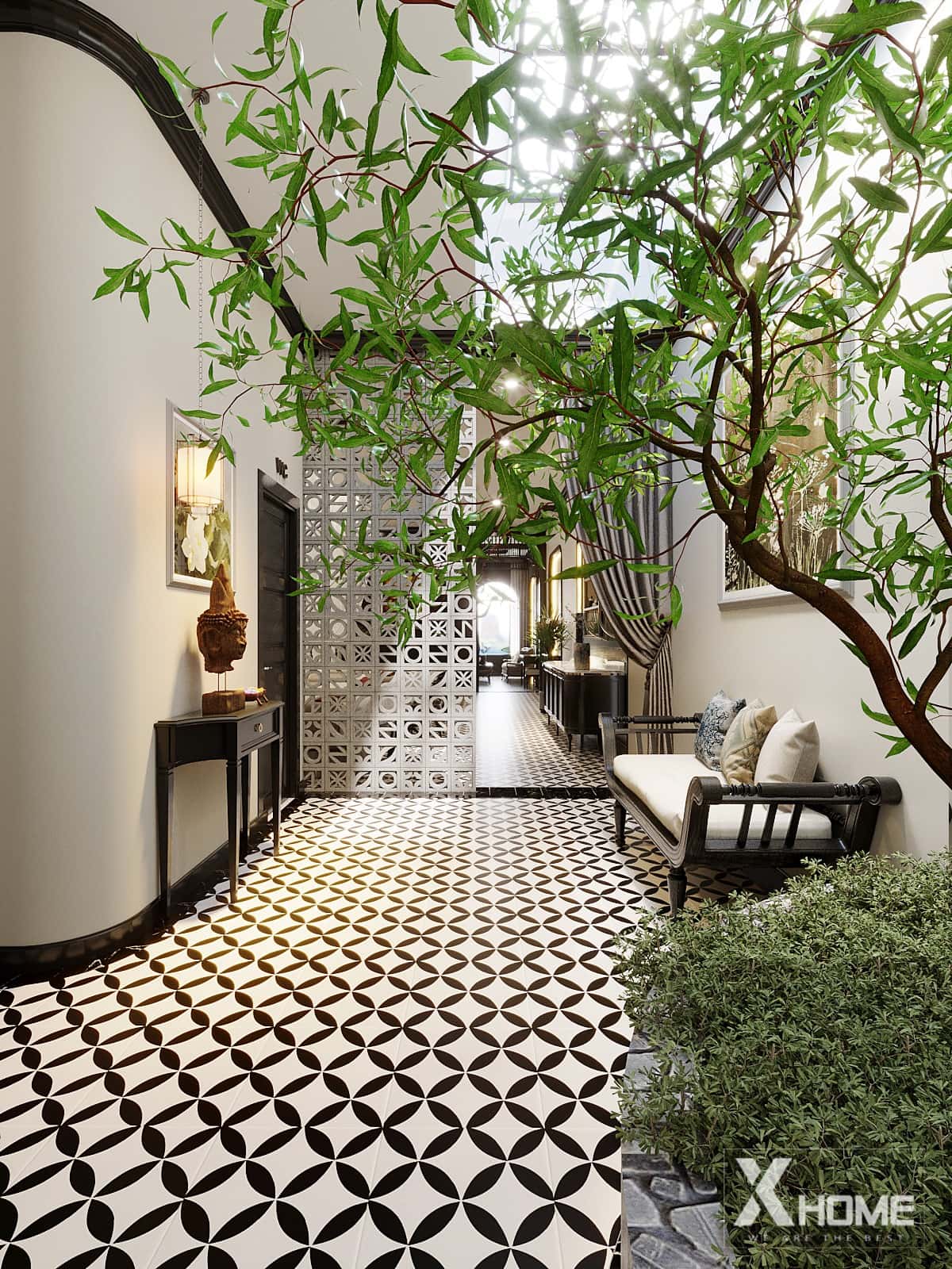 Xu hướng biệt thự Indochine kết hợp mảng xanh