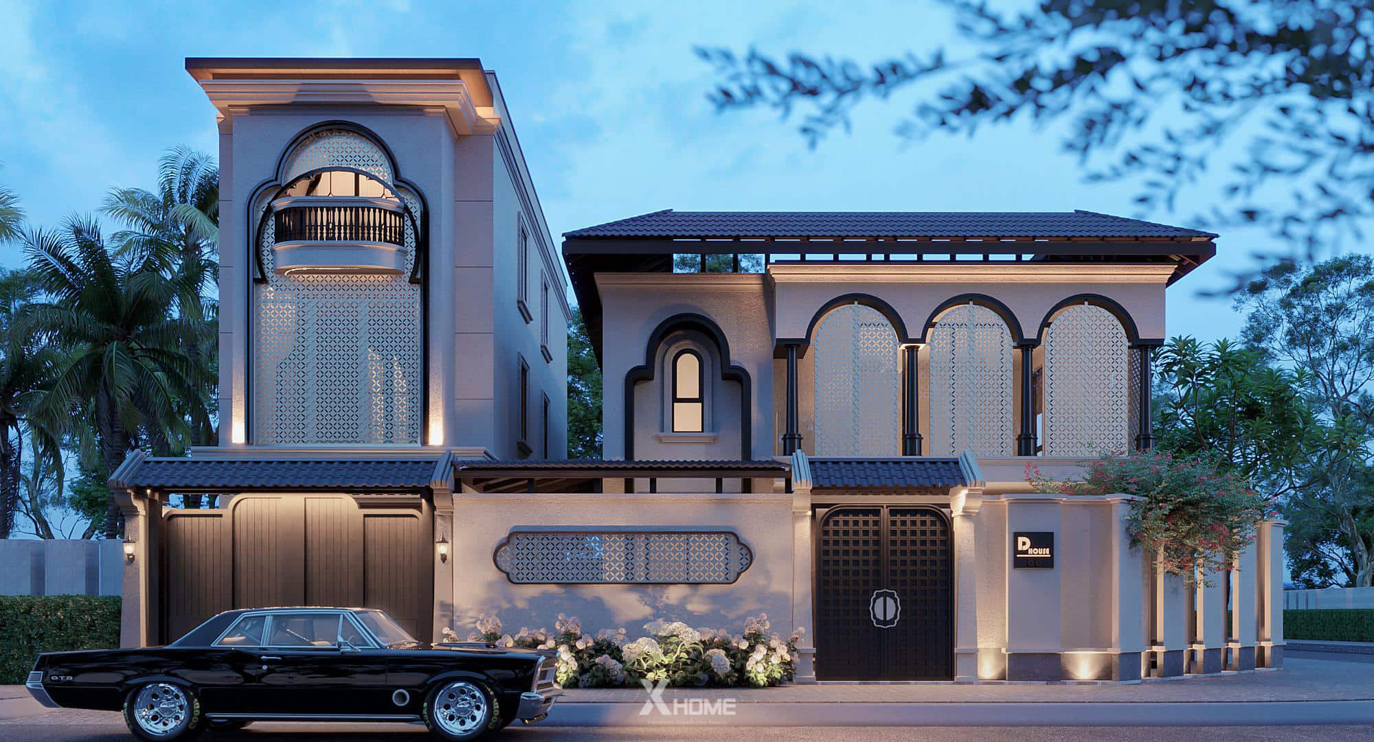 Xu hướng biệt thự Indochine kết hợp mảng xanh