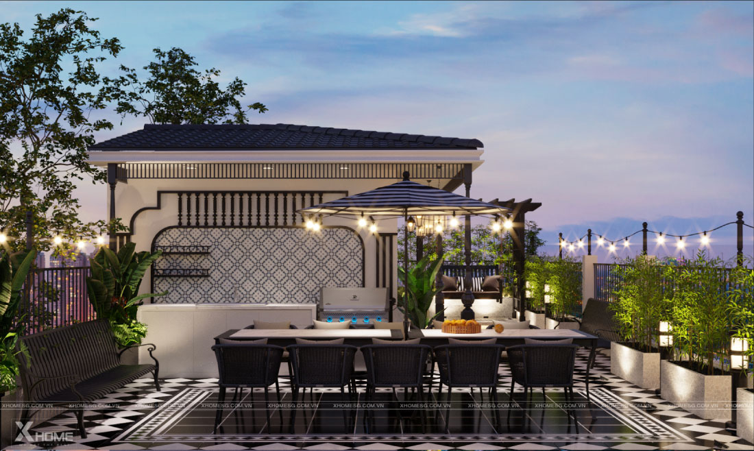 Top 19+ mẫu thiết kế biệt thự indochine đậm chất hoài cổ 4 Biệt thự phong cách Indochine quy mô 388m2