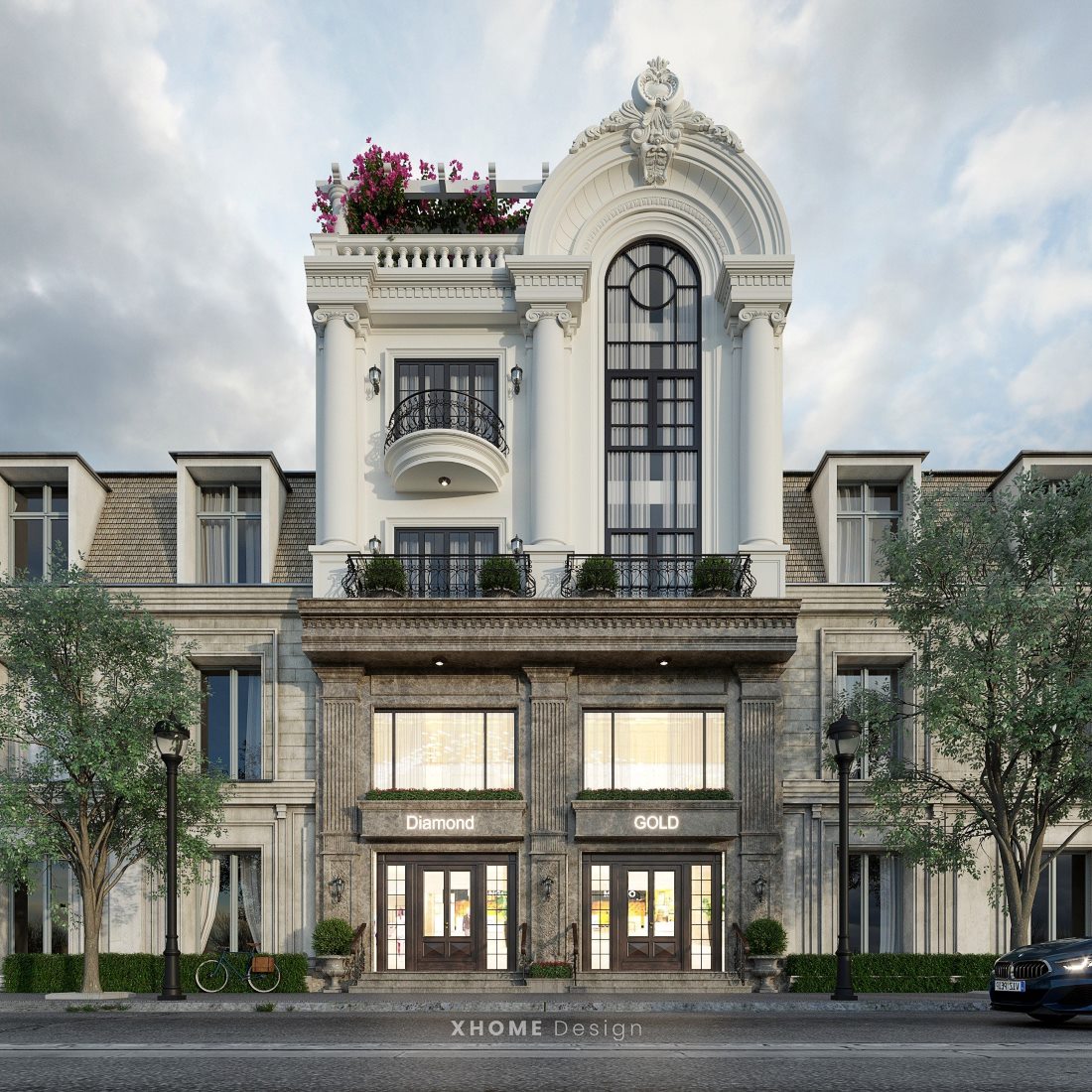 Tuyển chọn 100+ mẫu nhà tân cổ điển đẹp, đẳng cấp 2025 3 Giản lược những đường nét tinh xảo