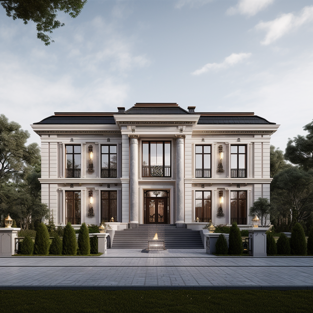 Tuyển chọn 100+ mẫu nhà tân cổ điển đẹp, đẳng cấp 2025 16 Kiểu nhà phố tân cổ điển mặt tiền 7m