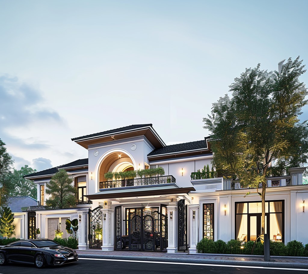 Top 19+ mẫu thiết kế biệt thự indochine đậm chất hoài cổ 19 Phong cách biệt thự Indochine 2 tầng