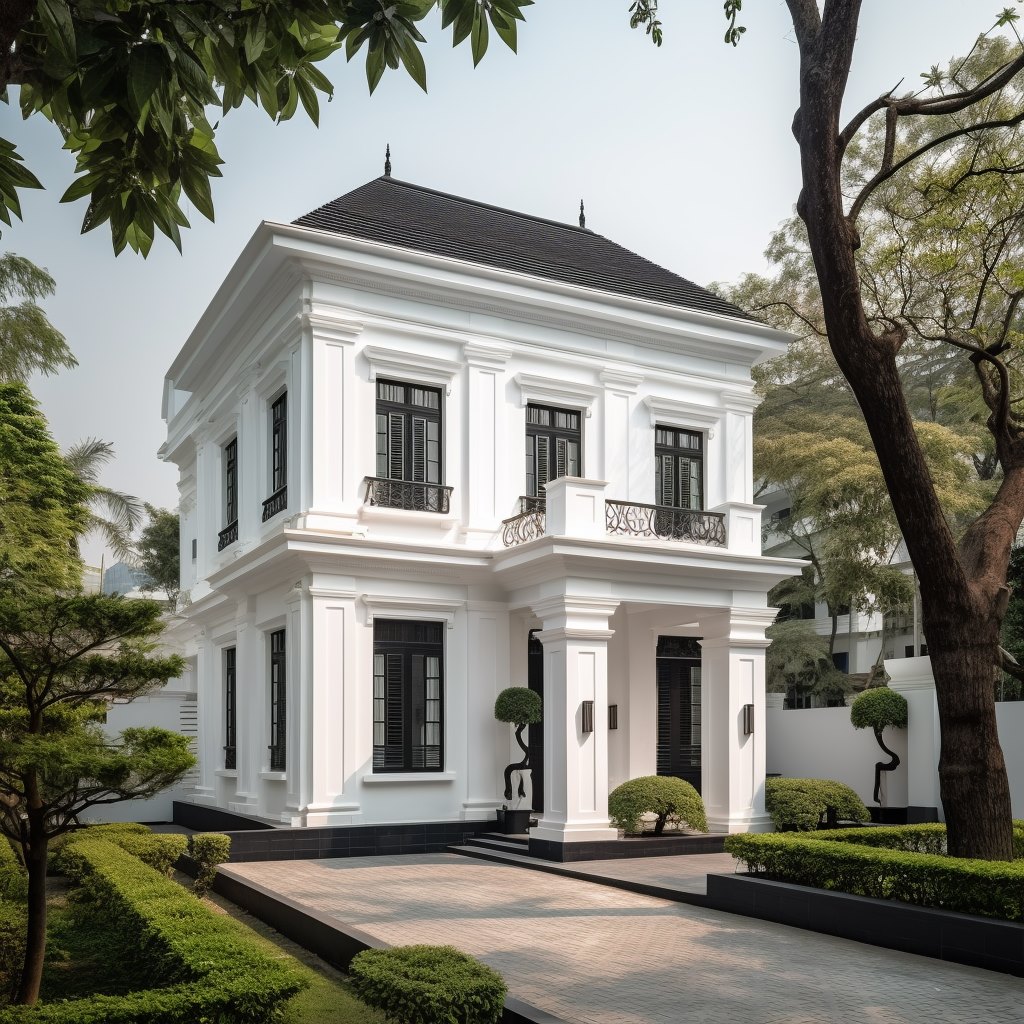 Tuyển chọn 100+ mẫu nhà tân cổ điển đẹp, đẳng cấp 2025 12 Phong cách tân cổ điển với mái Nhật