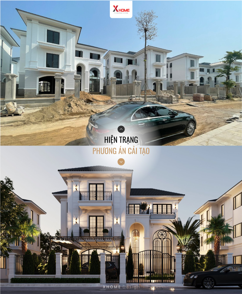 Cải tạo biệt thự Vinh Heritage hạng mục mặt tiền