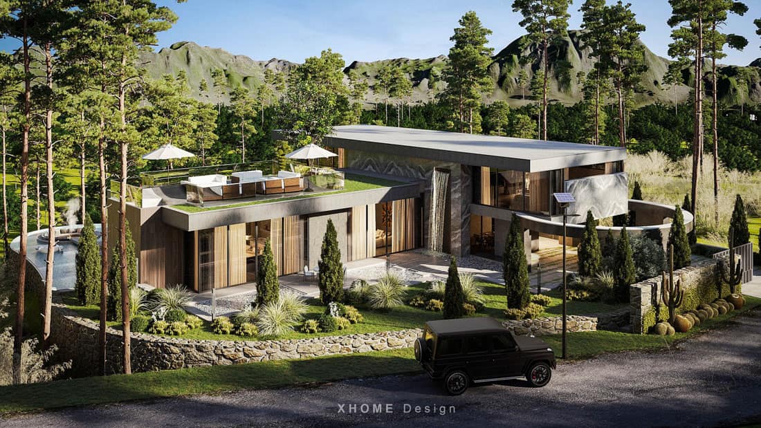 99 mẫu biệt thự nhà vườn đa dạng phong cách, diện tích và số tầng 47 Mẫu biệt thự nhà vườn 500m2