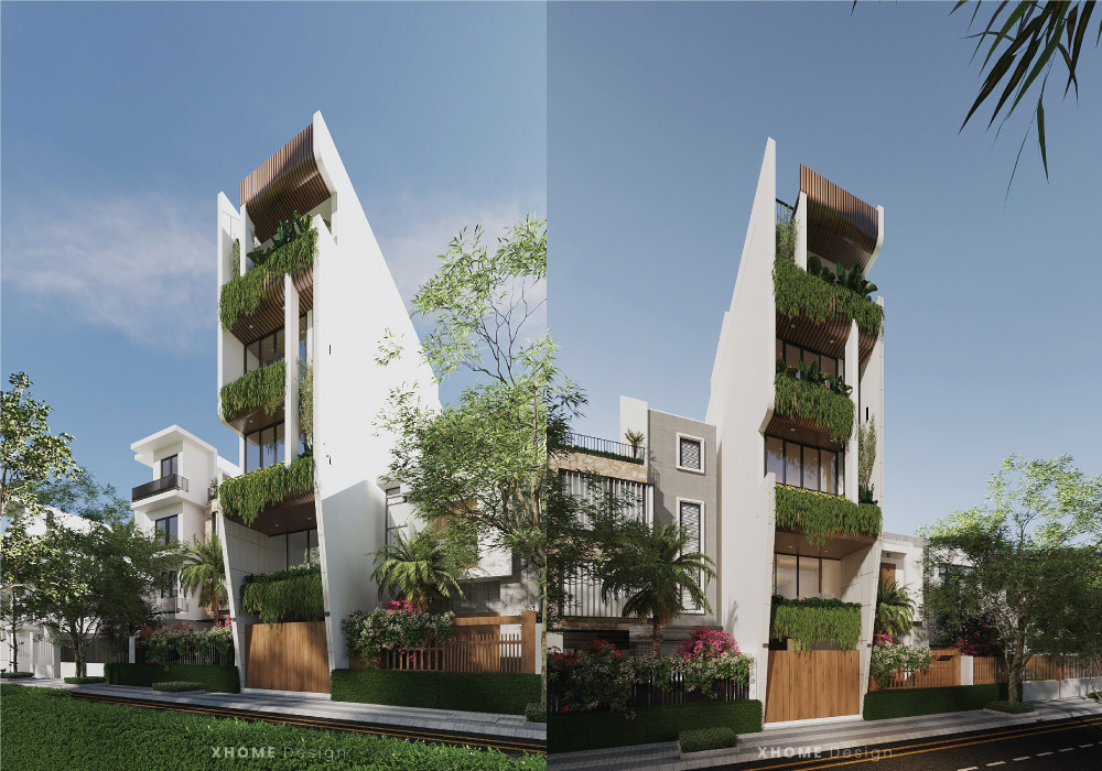 Mẫu nhà phố 4 tầng