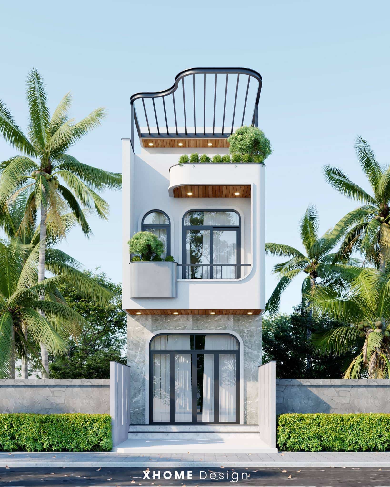 Mẫu nhà phố 3 tầng 4x12m