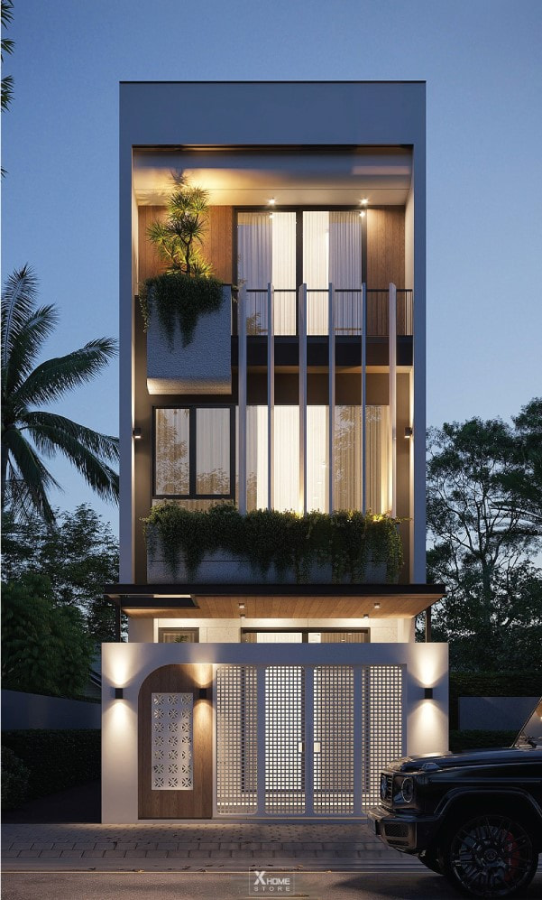 Mẫu nhà phố 3 tầng hiện đại