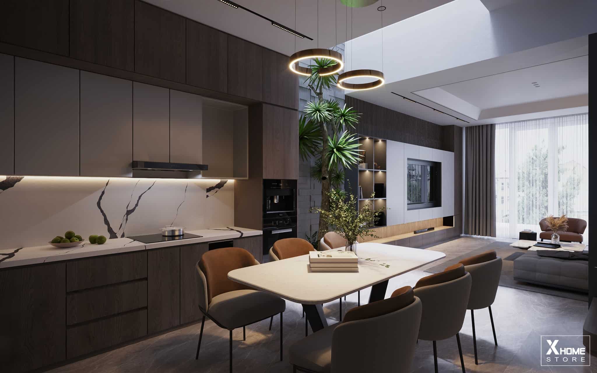 Mẫu nhà phố 3 tầng không gian mở