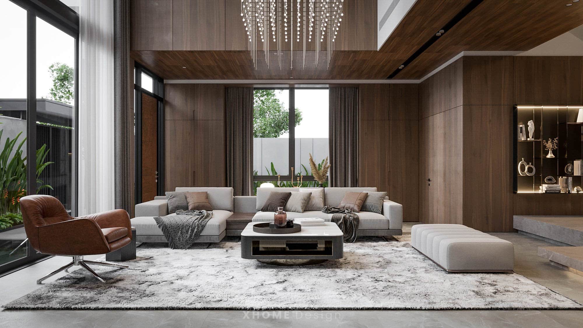 Mẫu nhà phố 3 tầng tích hợp mảng xanh