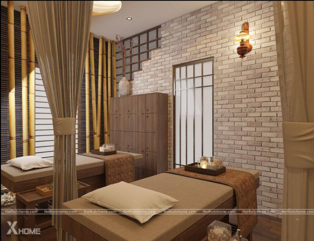 Mẫu thiết kế spa kết hợp gội đầu dưỡng sinh