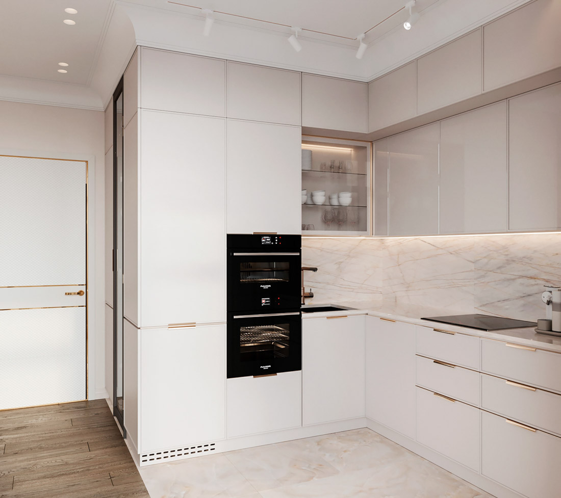 Mẫu chung cư 50m2 thiết kế theo phong cách tân cổ điển