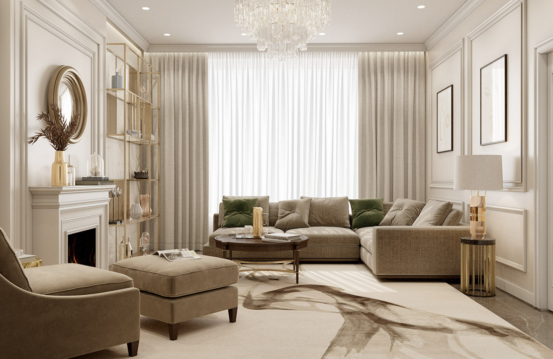 Mẫu nội thất chung cư tân cổ điển sang trọng và tinh tế