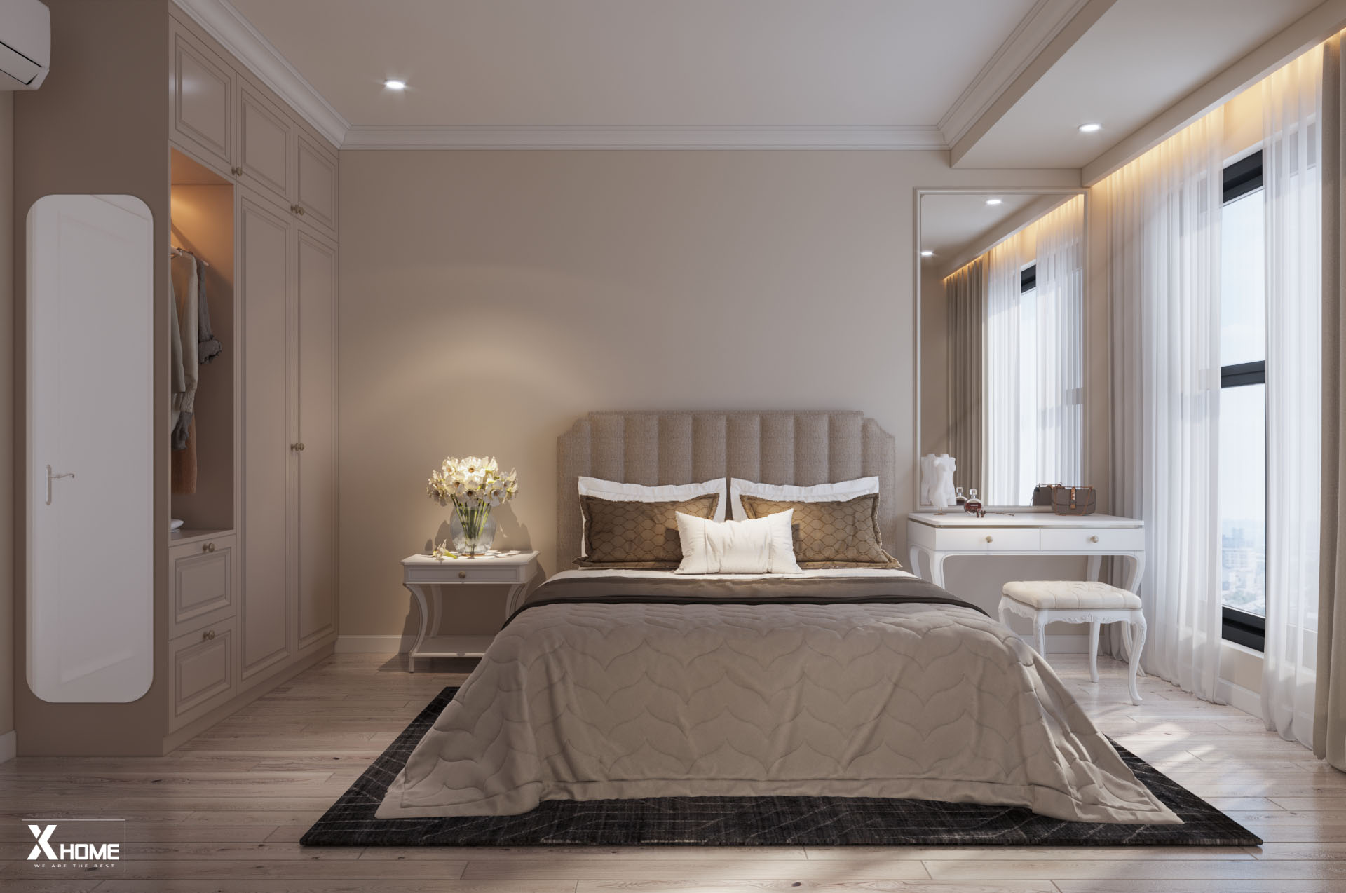 Mẫu thiết kế nội thất chung cư tân cổ điển diện tích 100m2