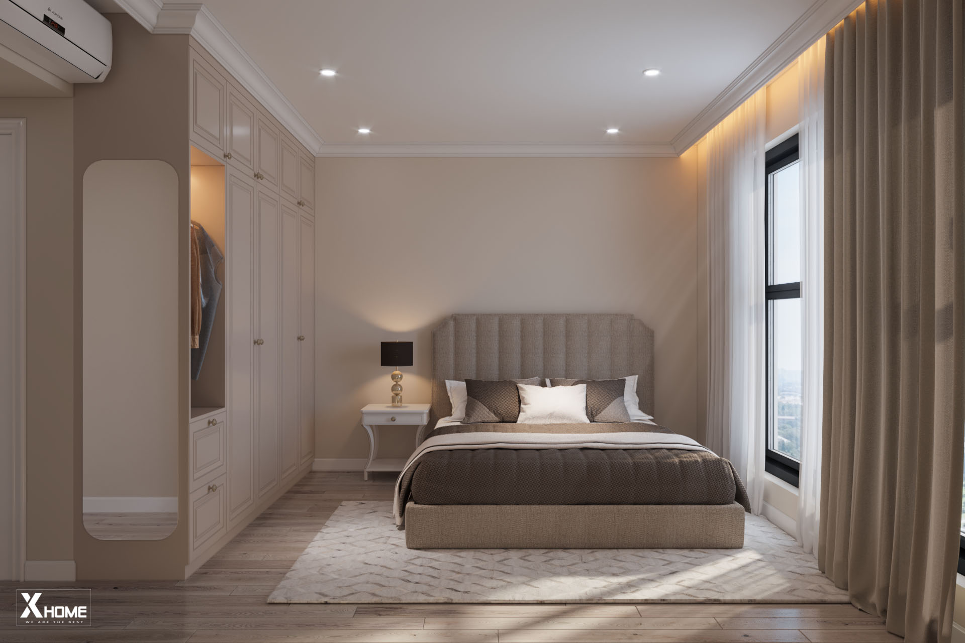 Mẫu thiết kế nội thất chung cư tân cổ điển diện tích 100m2