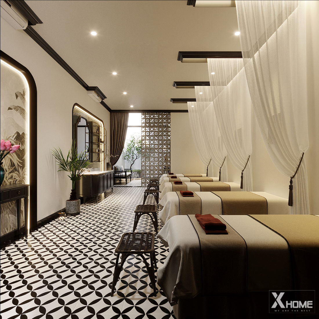 Mẫu thiết kế spa indochine style đẹp