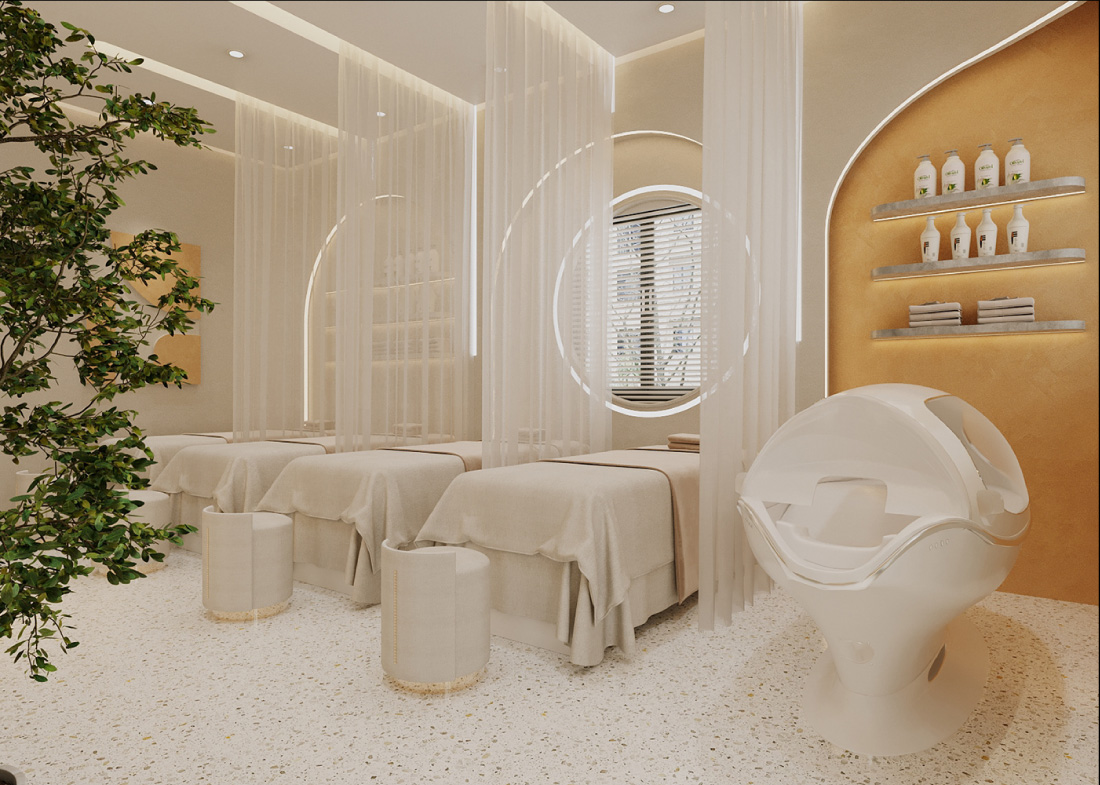 Spa với quy mô 50m2 đến 100m2