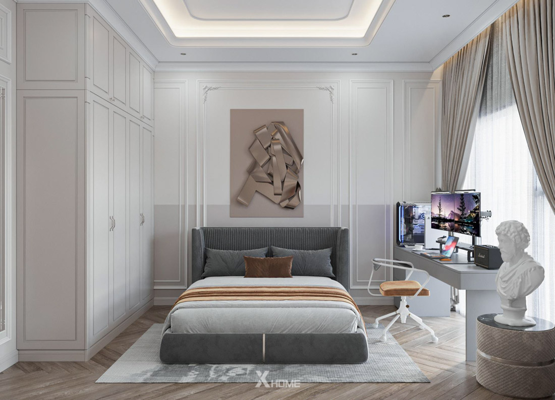 Thiết kế nội thất chung cư tân cổ điển 3 phòng ngủ do XHOME thiết kế