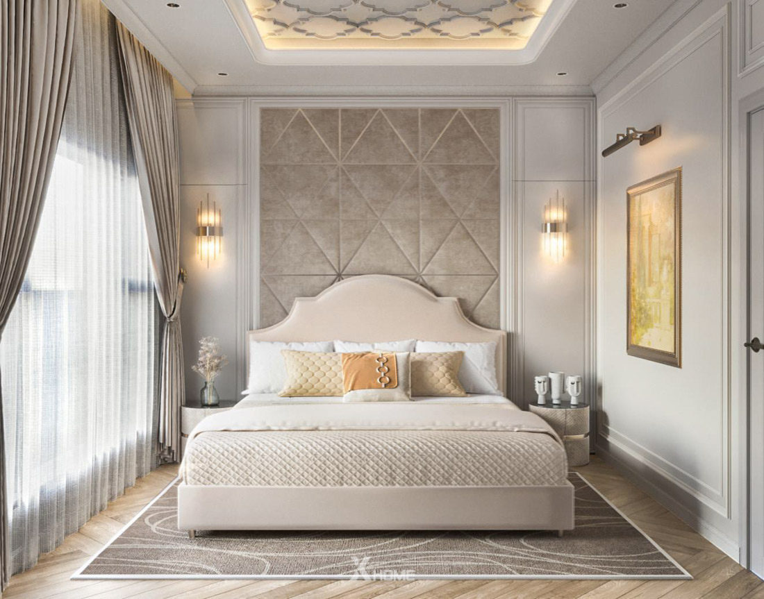 Thiết kế nội thất chung cư tân cổ điển 3 phòng ngủ do XHOME thiết kế