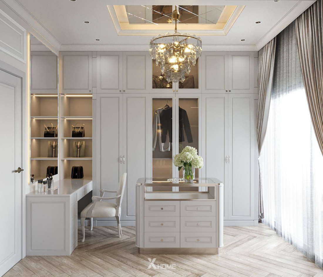 Thiết kế nội thất chung cư tân cổ điển 3 phòng ngủ do XHOME thiết kế