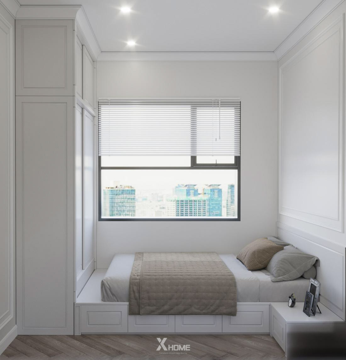 Thiết kế nội thất chung cư tân cổ điển 3 phòng ngủ do XHOME thiết kế