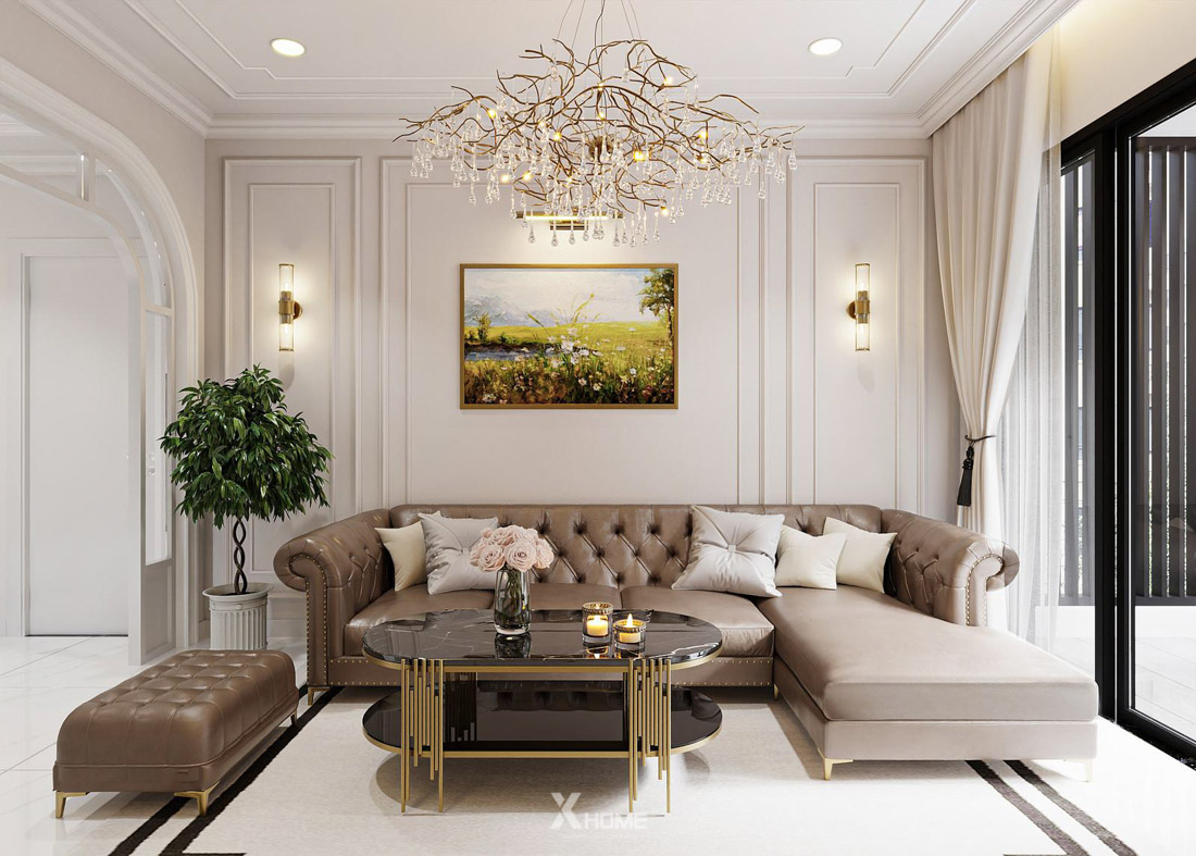 Thiết kế nội thất chung cư tân cổ điển diện tích 70m2