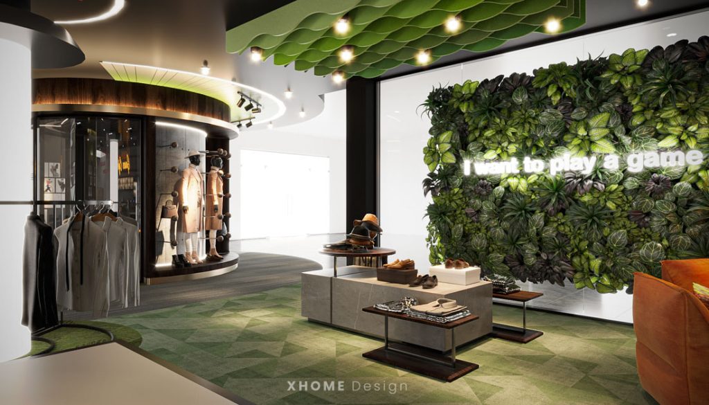 Mẫu thiết kế showroom công ty dệt may