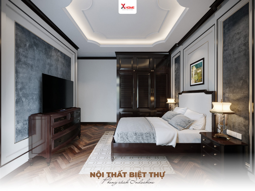 Thiết kế nội thất indochine cho loại hình biệt thự