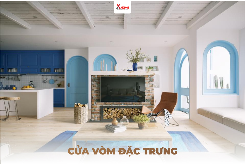 cửa vòm đặc trưng của nội thất phong cách này