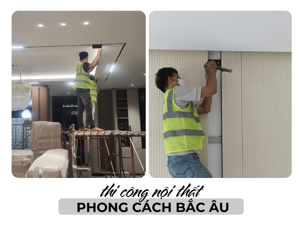 Nội thất phòng khách chung cư phong cách Bắc Âu