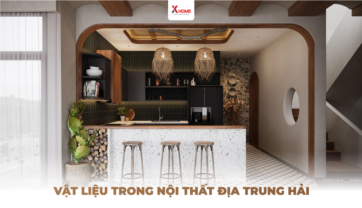 vật liệu sử dụng trong thiết kế nội thất Địa Trung Hải