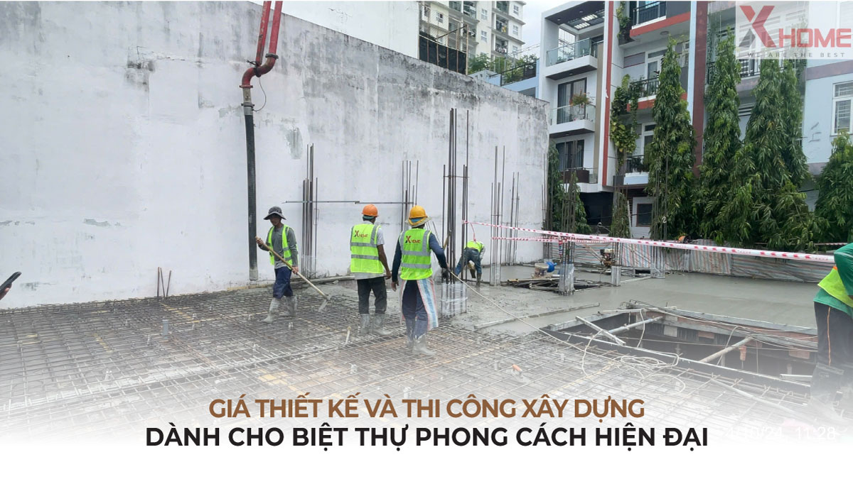 Giá thiết kế và thi công xây dựng biệt thự phong cách hiện đại