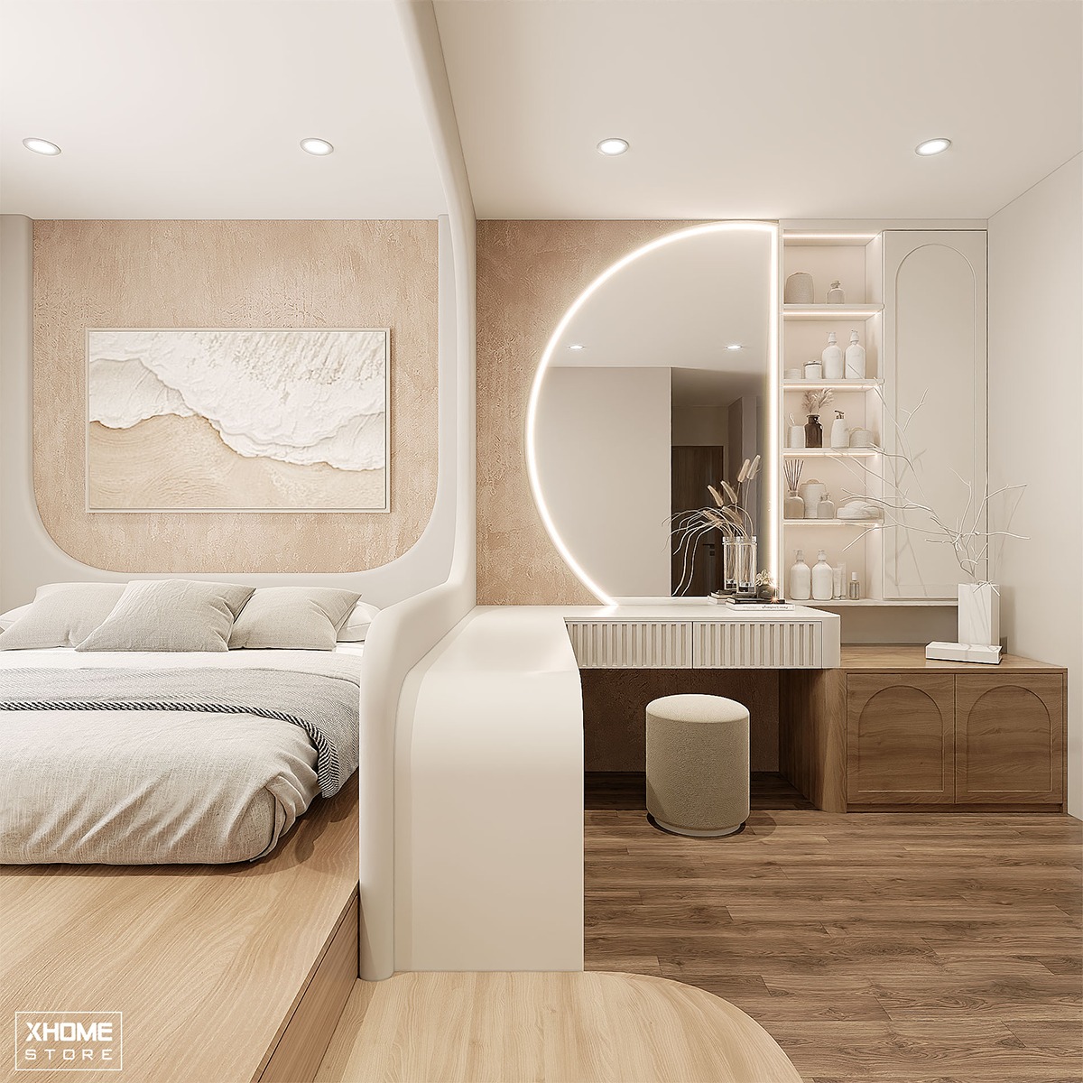 Thiết kế nội thất chung cư 60m2 đẹp, tối ưu không gian 22 Phòng ngủ đa năng với thiết kế tối ưu