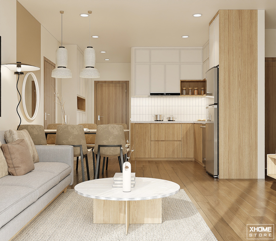 50+ Mẫu thiết kế nội thất chung cư 70m2 tối ưu từng không gian 39 SMART CITY - 1 KHÁCH 3 NGỦ - 70M2