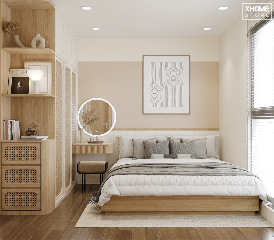 50+ Mẫu thiết kế nội thất chung cư 70m2 tối ưu từng không gian 35 VINSMART - 1 KHÁCH 2 NGỦ - 70m2