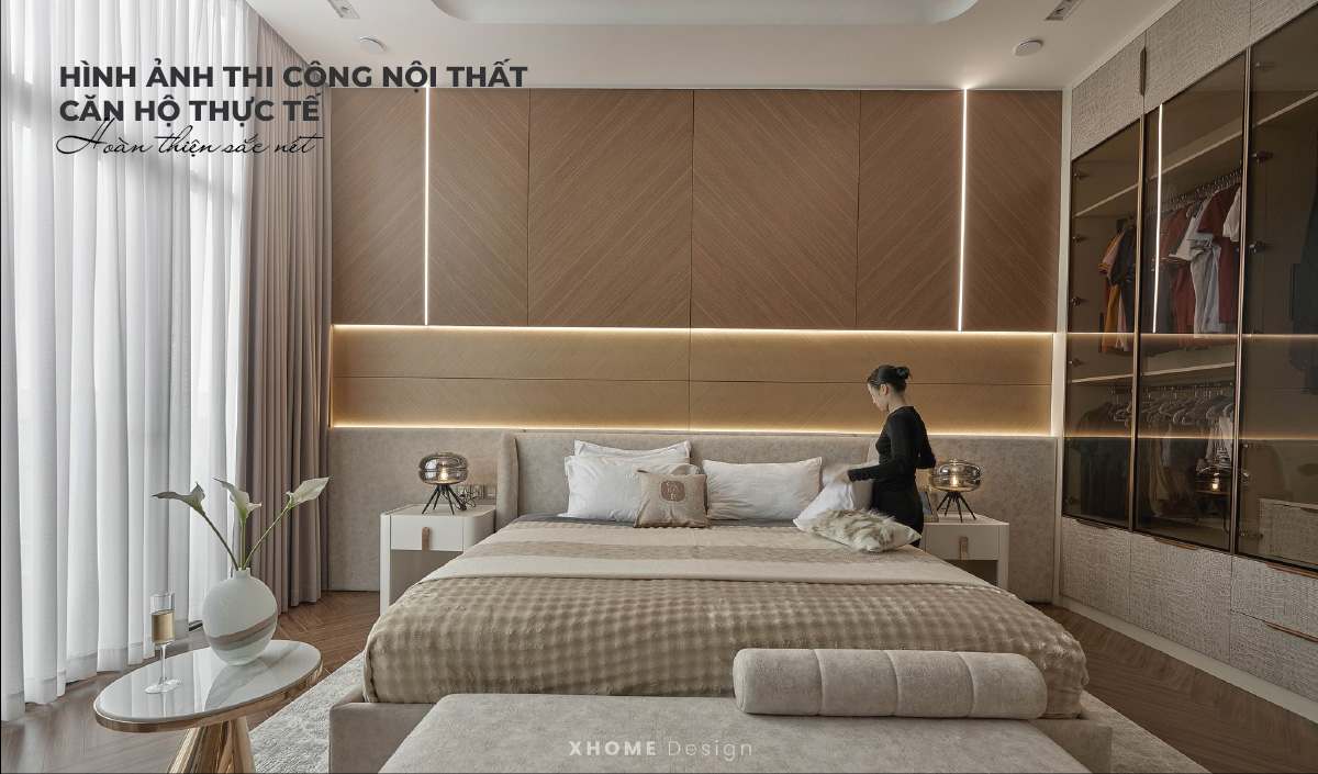 Bảng báo giá thi công nội thất trọn gói mới nhất 2025 1 hình ảnh công trình thi công nội thất căn hộ chung cư hoàn thiện